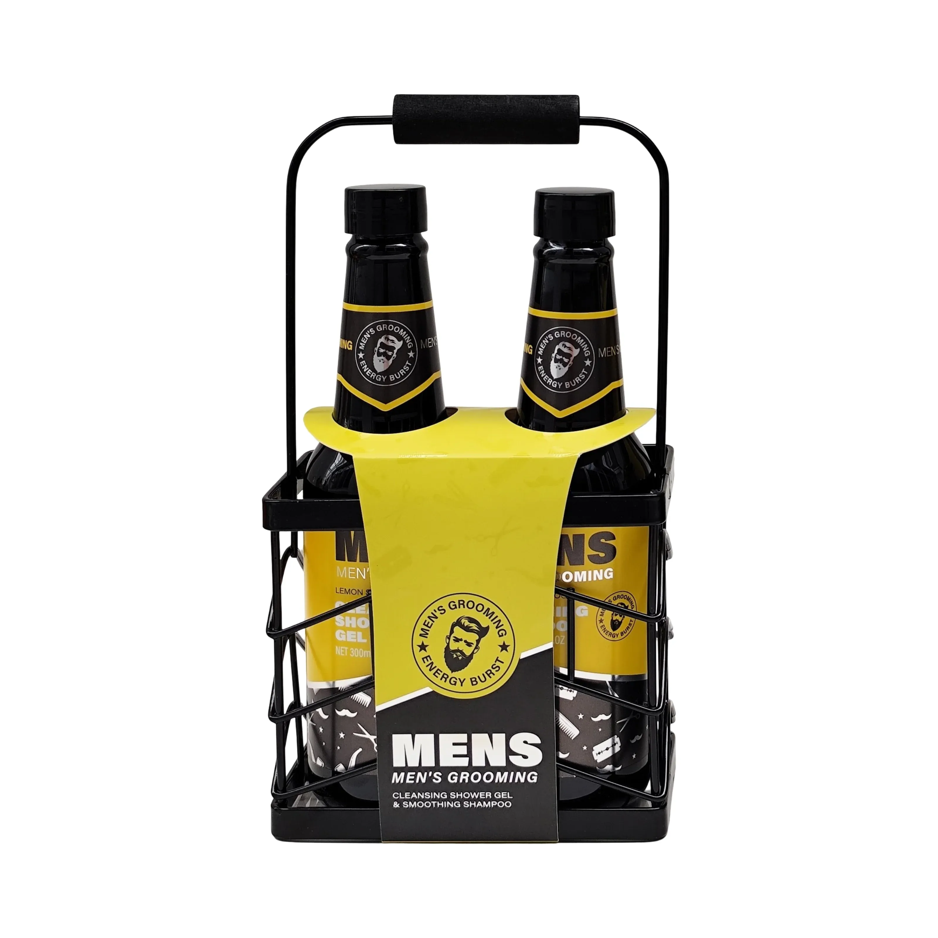 Bulk 6 Mens Grooming Set In Metal Basket 12.7x23.9cmh