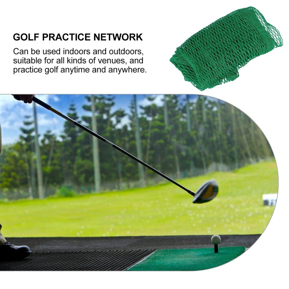 Portable Golf Hitting Net Green Color with Durable Material for Backyard Use