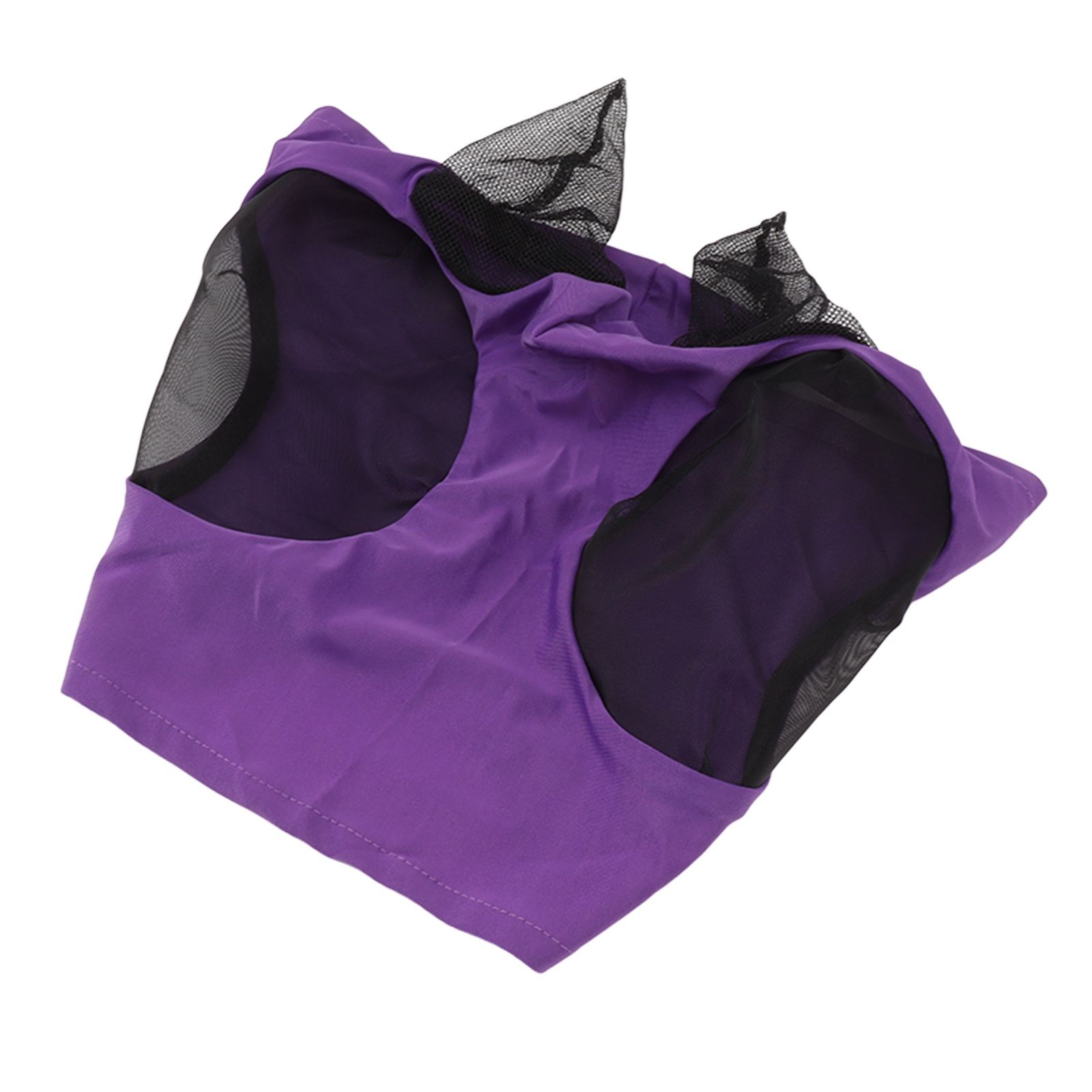 Horse Mesh Fly Mask Breathable Elastic Horse Face Mask with Ears Protection Riding Equestrian Equipment Purple — image 4