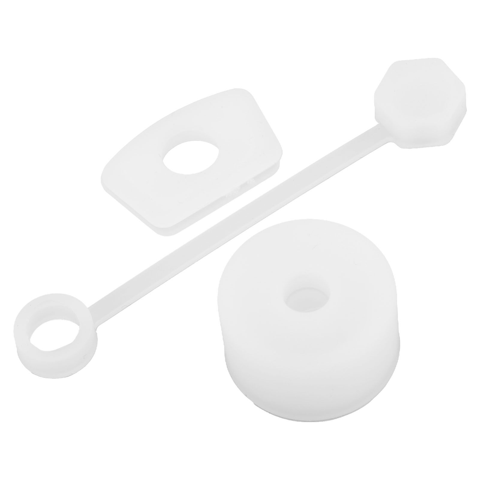 4 Set Silicone Spill Proof Stopper Set Tumbler Accessories Including Straw Cover Cap Square Leak Stopper Round Lid Stopper Plug Transparent White โ image 5