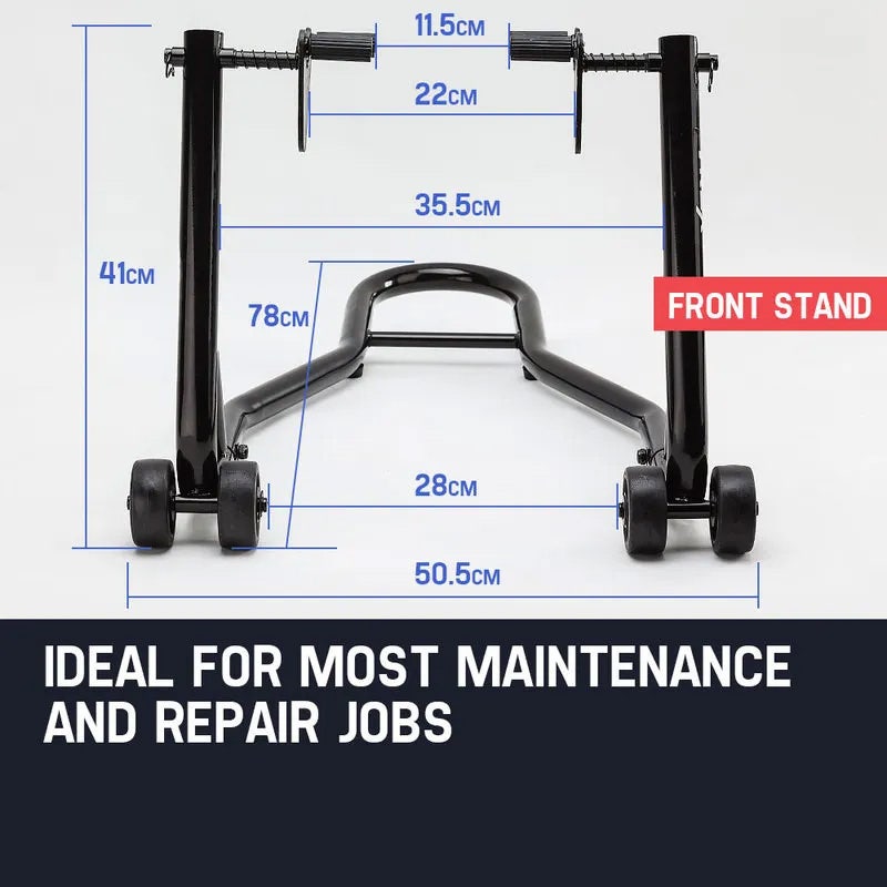 T-REX Motorcycle Stands Front & Rear Heavy-Duty Motorbike Lift Paddock Steel — image 3