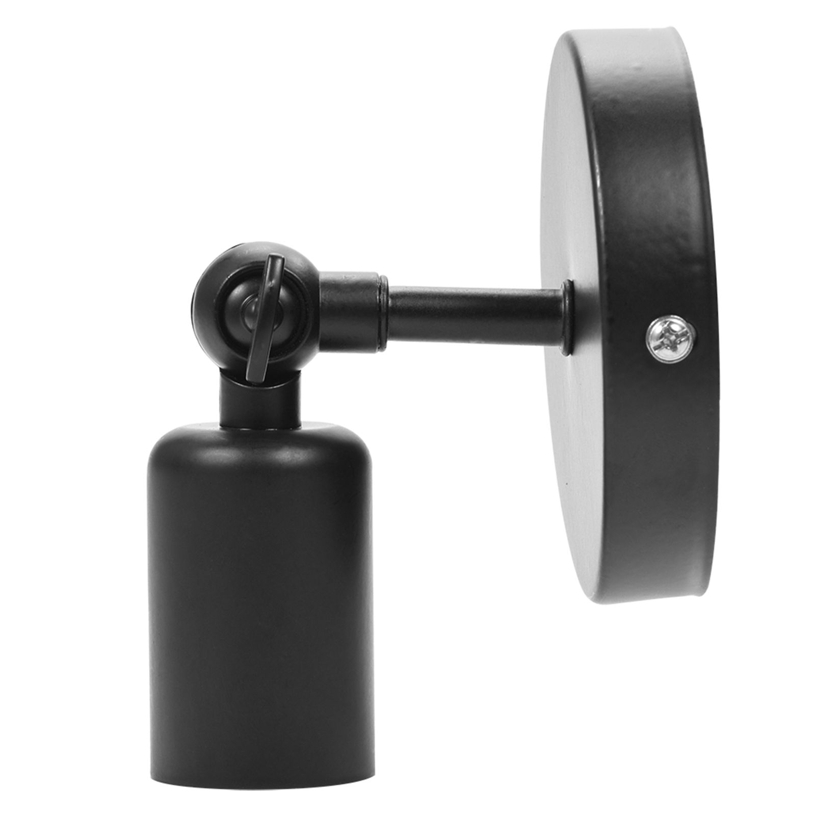 Retro Style Wall Sconce Bar Coffee Shop Corridor Lamp Holder with E27 Light Socket(Black) — image 3