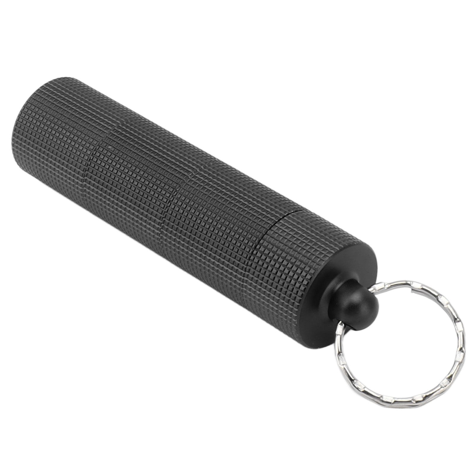 Keychain Medicine Holder Case 3 Compartment Waterproof Metal Travel Tablet Capsule Holder for Outdoor Black โ image 5
