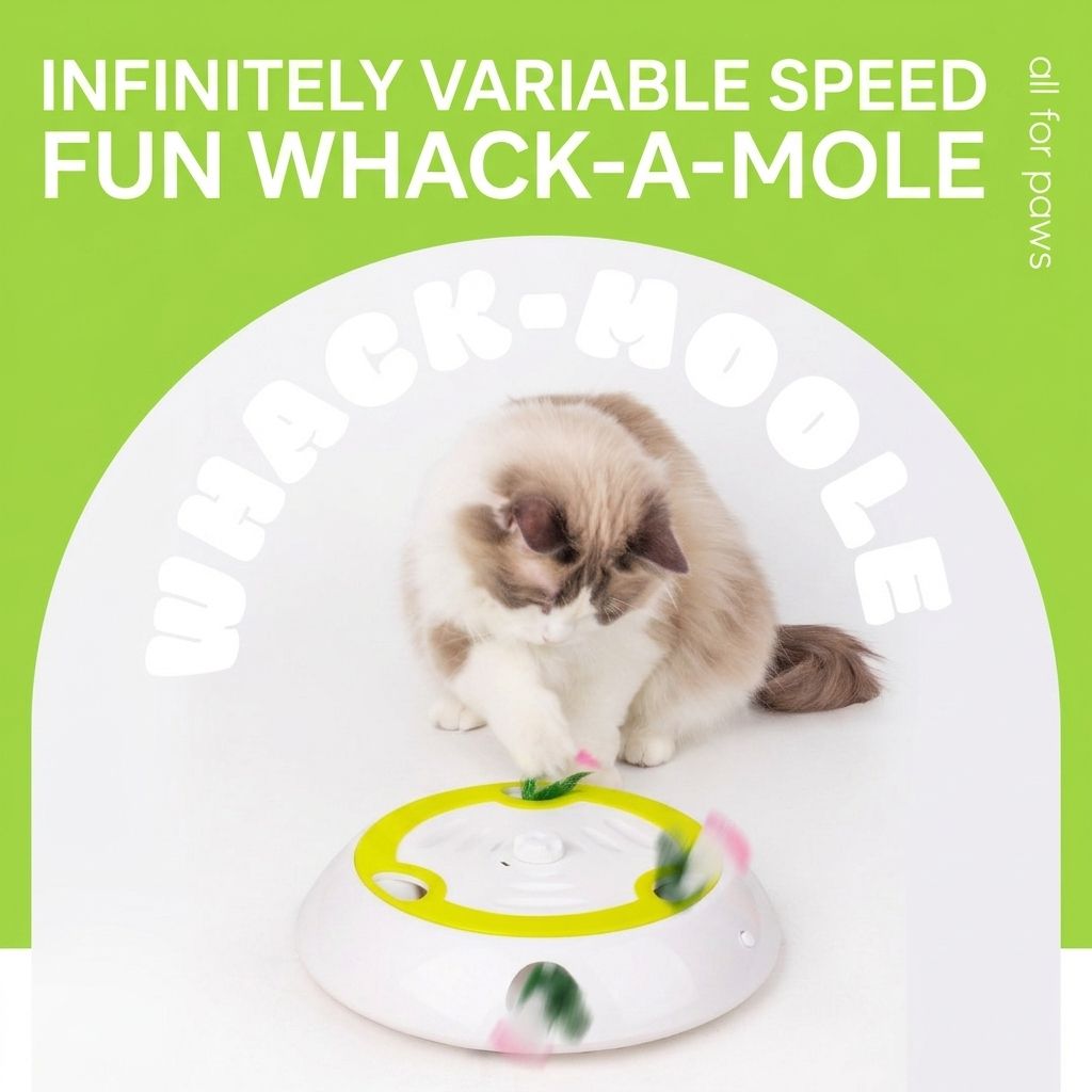 Interactive Electric Cat Toy with Feather Wand, 3 Replaceable Heads, Adjustable Speed, USB-C Rechargeable, Indoor Play for Boredom Relief and Hunting Instinct — image 4