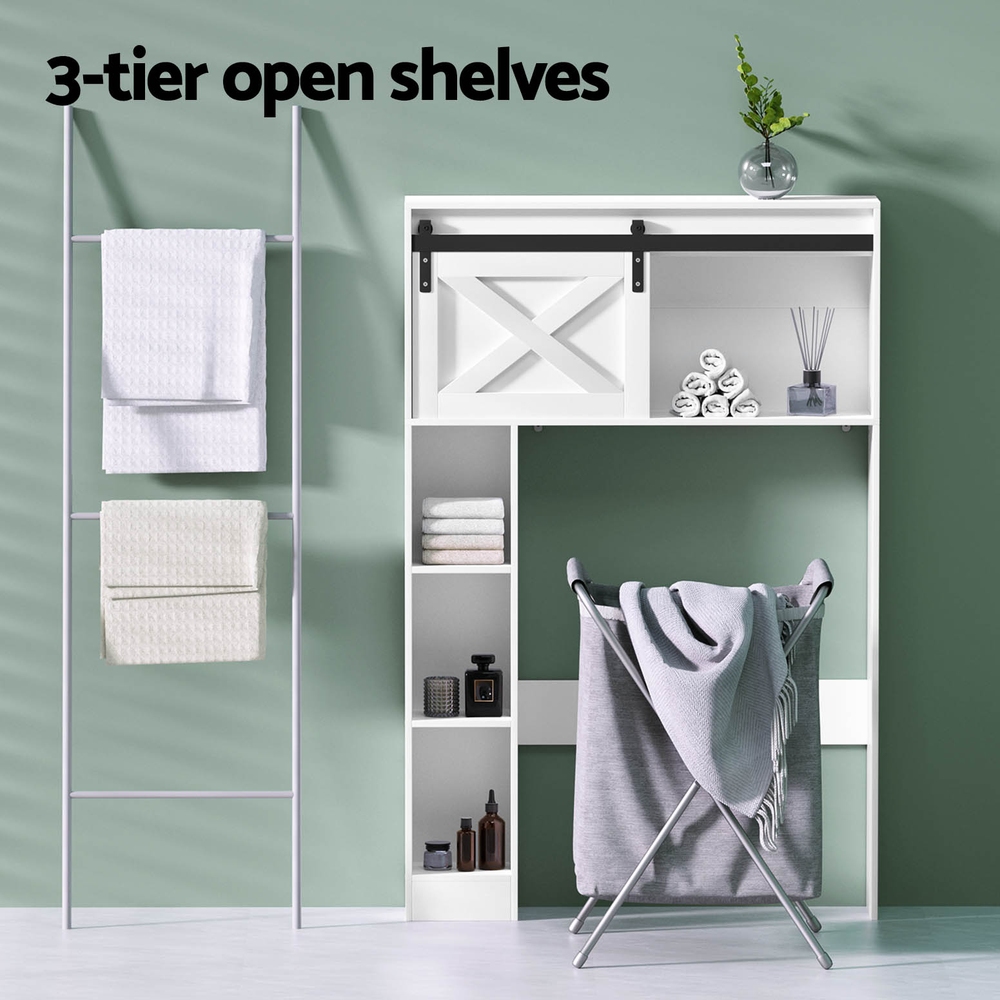 Artiss Bathroom Cabinet Over the Toilet Storage Organiser Laundry Shelf 128cm — image 5