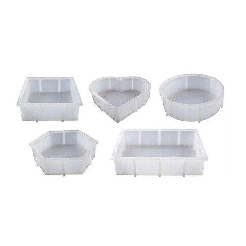 New Large Crystal Epoxy Resin Mold Geometry Cube Specimen Love Heart Round Mould - Hexagon — image 3