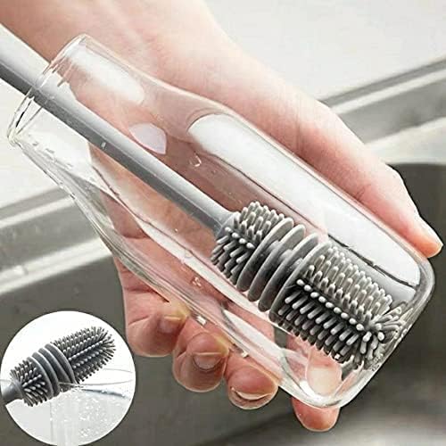 Silicone Bottle Brush - Hygienic Cleaner for Baby Bottles, Drink Bottles & Vases - Scratch Resistant - 1 Piece — image 2