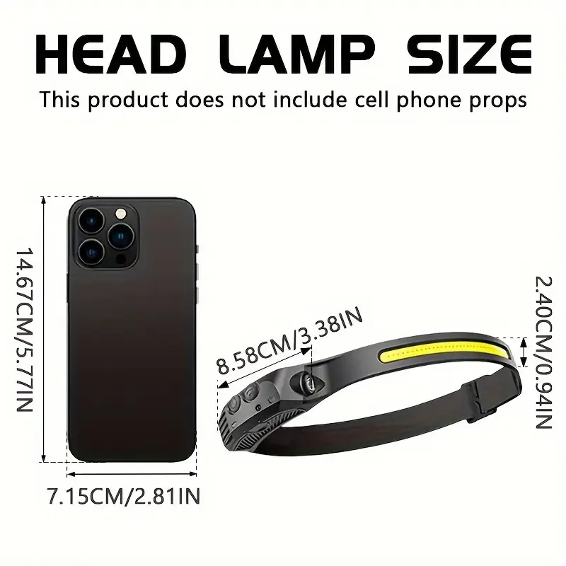 Compact motion-sensing headlamp, USB rechargeable, 5 modes β essential for outdoor & emergencies! β image 6