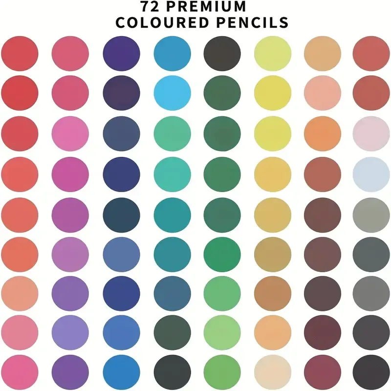 Flowood 72-Color Premium Soft Touch Colored Pencils Tin Set — Pre-Sharpened, Highly Pigmented Soft Core, Multi-Tier Portable Storage. The Top Choice for — image 4