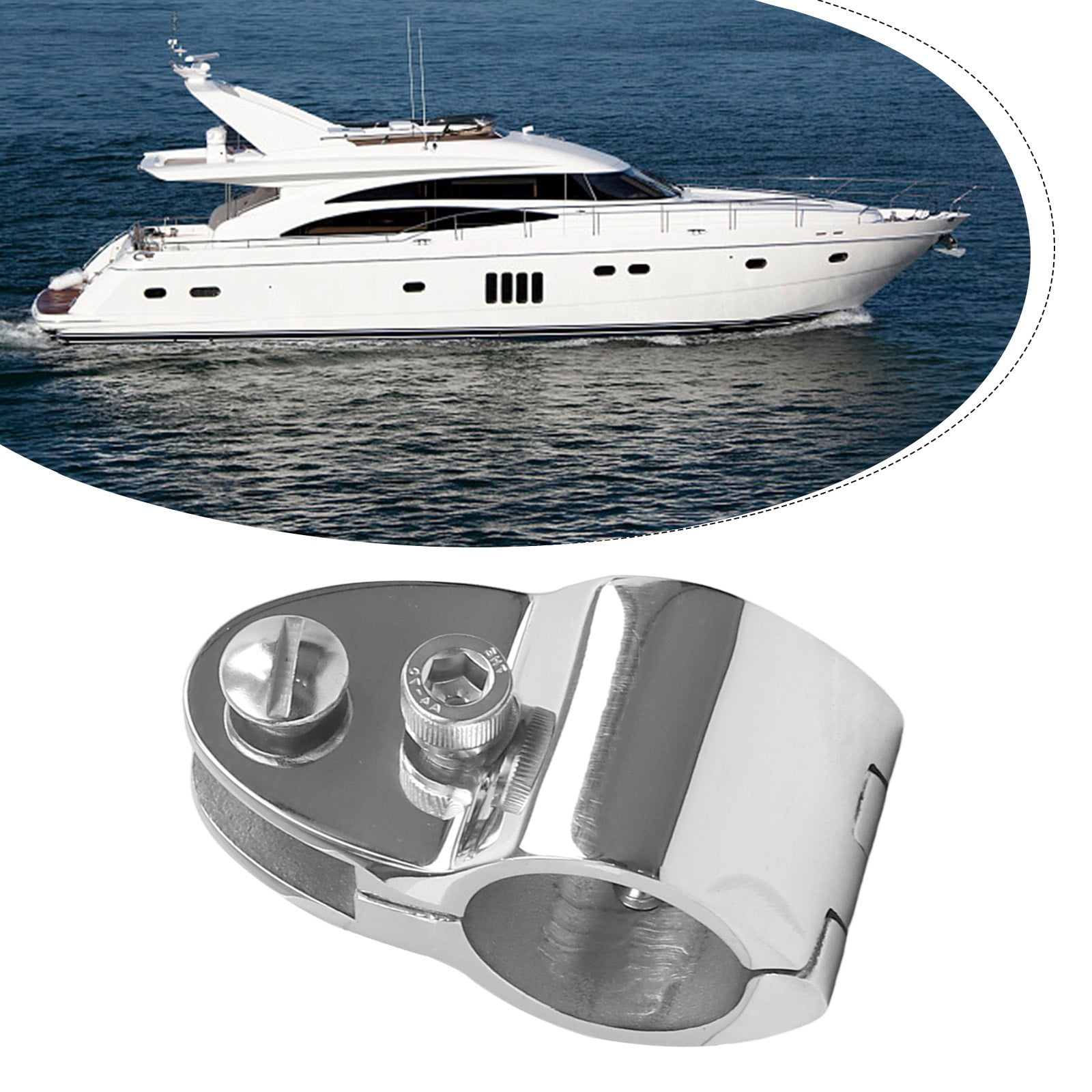 316 Stainless Steel Bimini Top Hinged Jaw Slide Rail Mount For 1 Inch Marine Tubing Accessories Boat Hardware 22Mm 25Mm 25 mm — image 4
