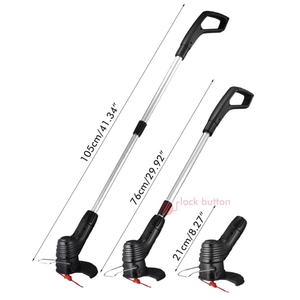 Garden Tool Cordless Lawn Trimmer Cordless Rechargeable Grass Trimmer String Grass Trimmer for Garden Lawn Weeding — image 2