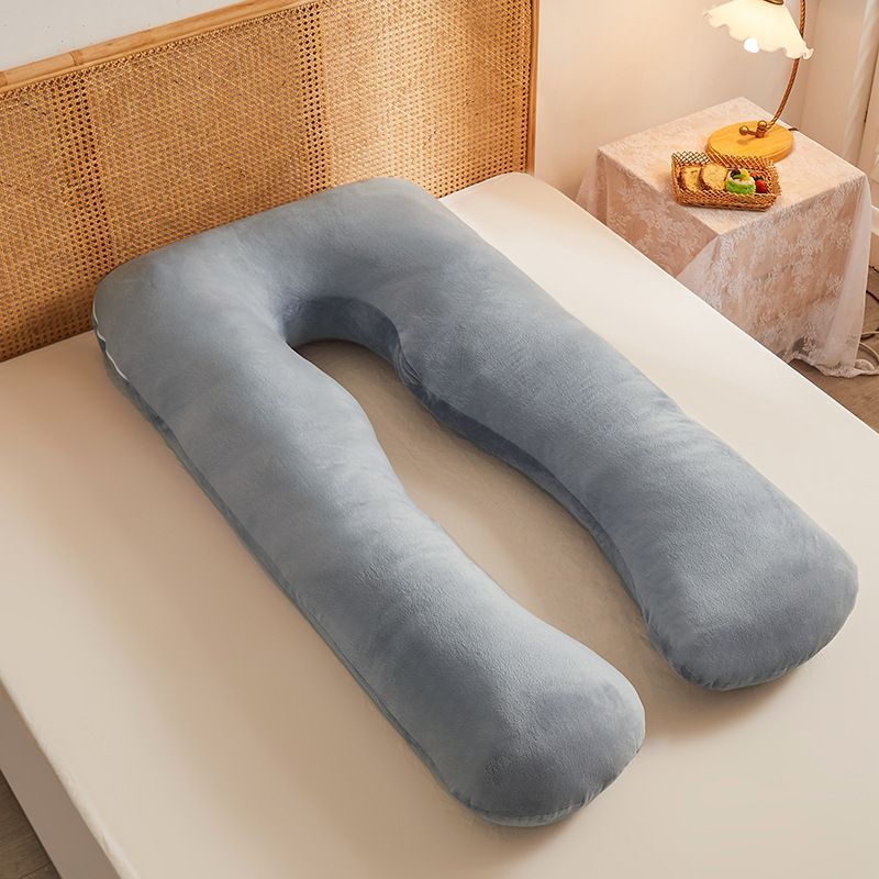 Maternity Pillow U-Shaped Pregnancy Pillow Pregnancy Body Pillow Breastfeeding - Light Gray - Size 70-130cm