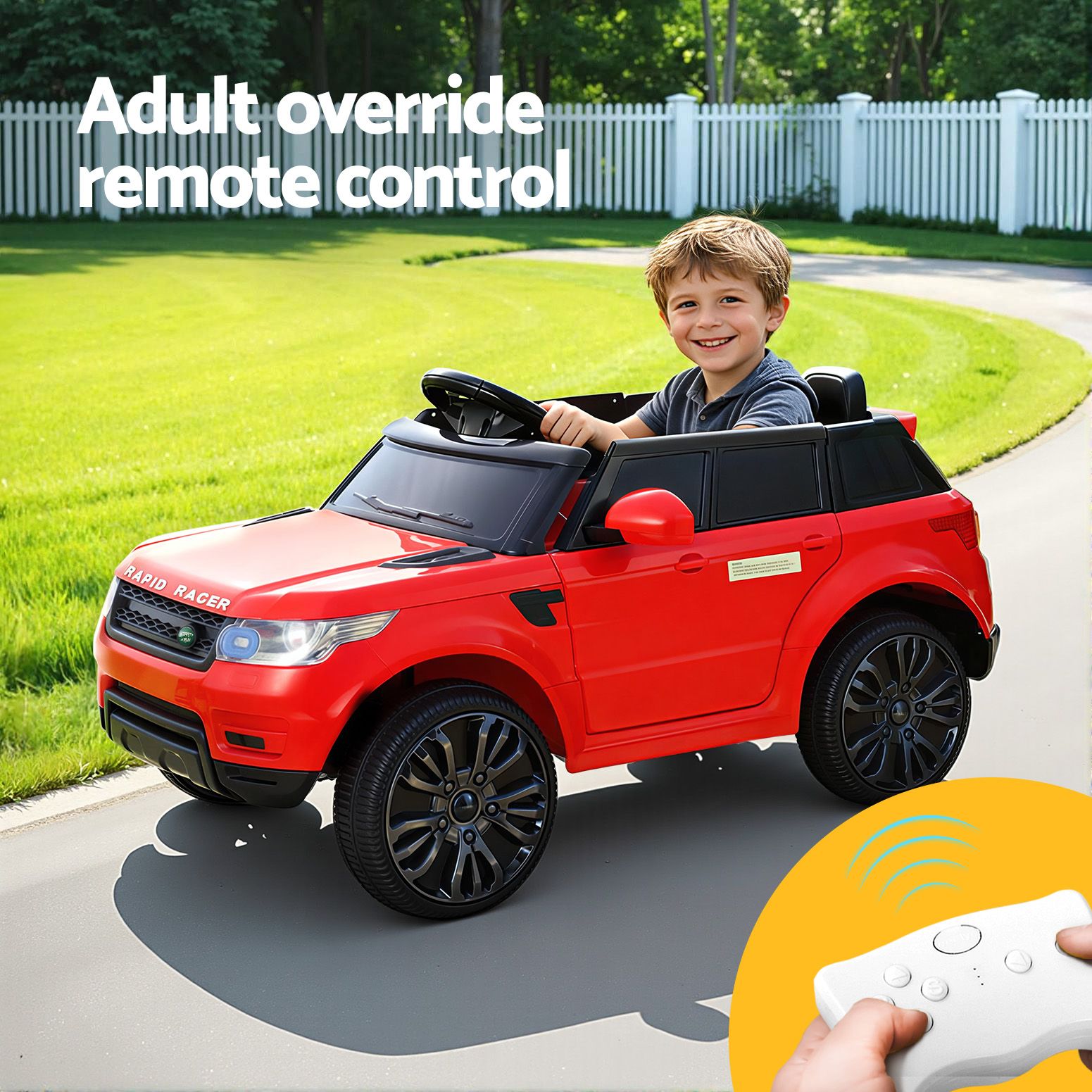 Rigo Kids Electric Ride On Car SUV Range Rover-inspired Cars Remote 12V Red โ image 6