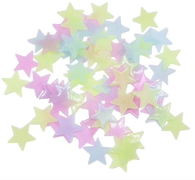 100pcs Luminous Stars for Ceiling and Wall Decorations, MultiColor โ image 2