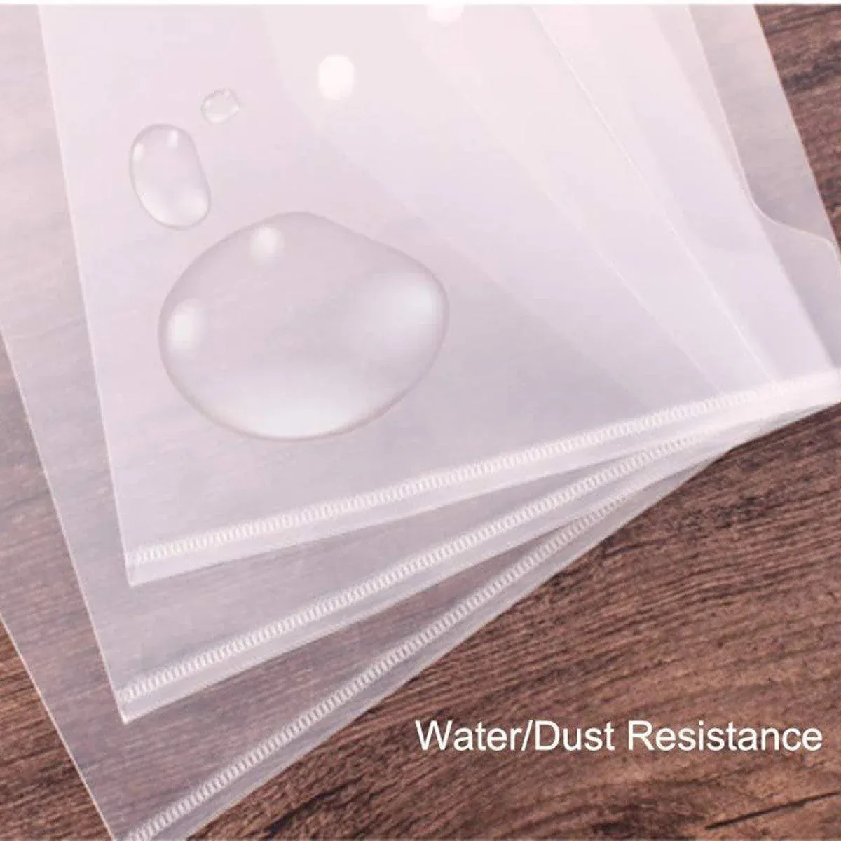 12pcs A4 Plastic File Bag Translucent Document Storage Pouch with Button Closure — image 4