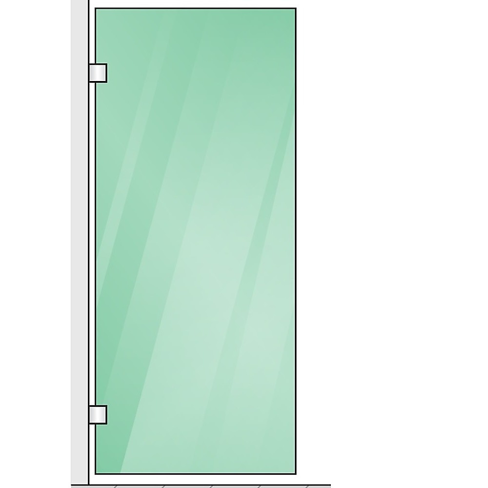 70x210cm Glass Shower Screen with Black Wall Channel – Sleek, Durable Bathroom Upgrade — image 4