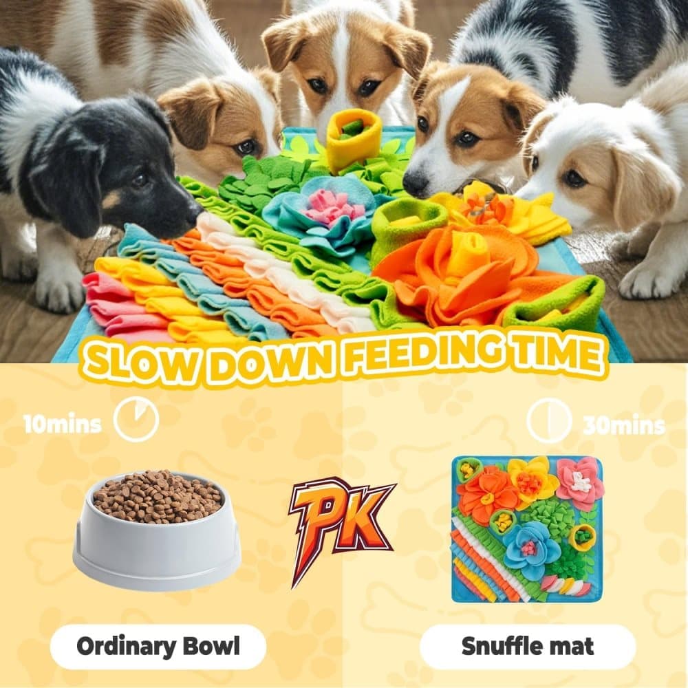 Interactive Slow Feeding Mat for Dogs, Portable Snuff Mat for Foraging Training, Blue — image 4