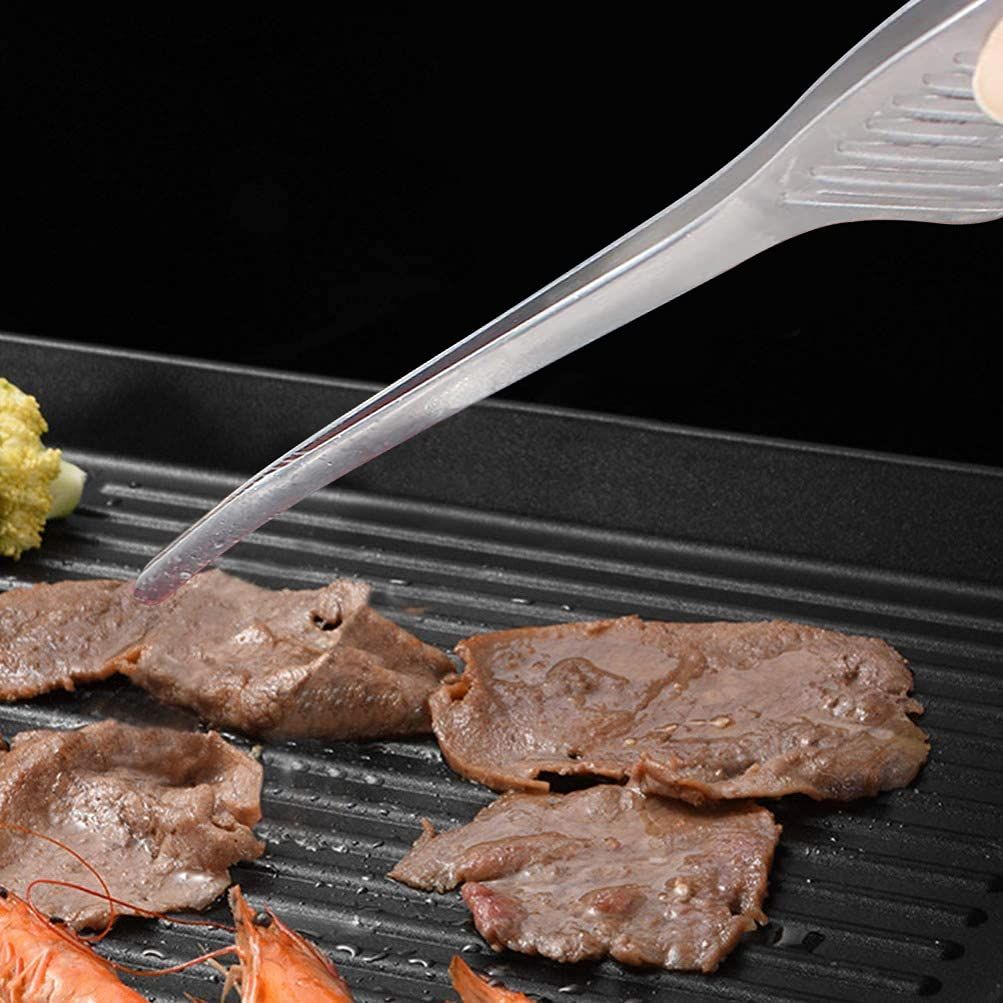 2 Pieces Stainless Steel Grill Tongs for Korean and Japanese BBQ Clean & Convenient Use,Non-Slip Serrated Tips,Ideal for Cooking — image 5
