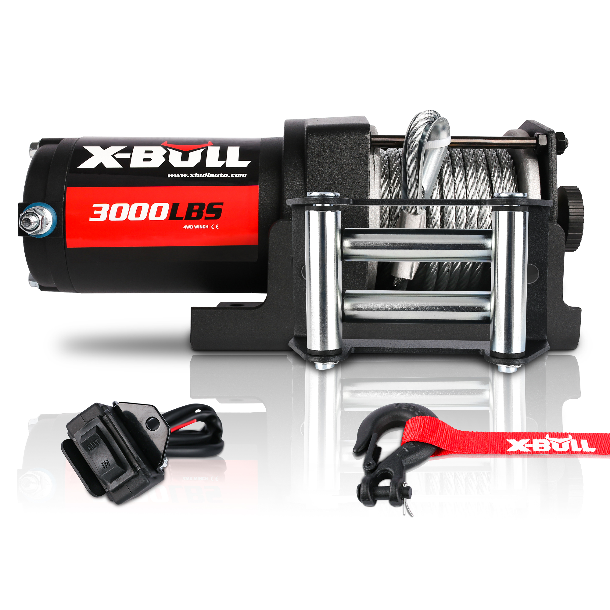 X-BULL Electric Winch 12V 3000LBS Steel Cable Wireless remote ATV UTV Boat Trailer โ image 2