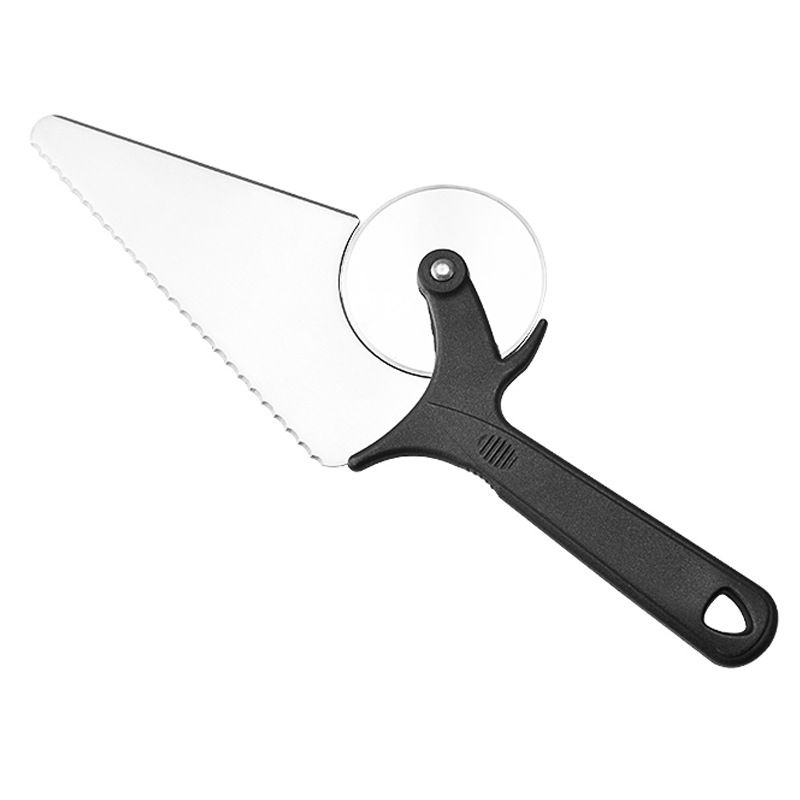 Pizza knife wheel stainless steel pizza knife wheel shovel, three in one multi-purpose pizza knife, bread and cake โ image 4