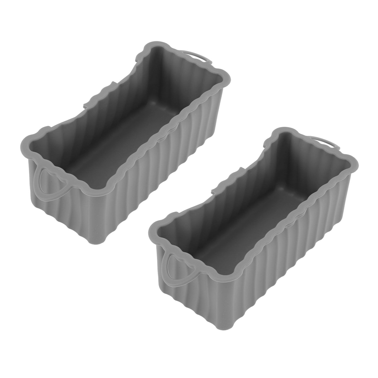 2PCS Silicone Grease Drip Pan for Blackstone Griddle Reusable Rectangular Grease Catcher Cup Liner for Camping Barbeque Grey