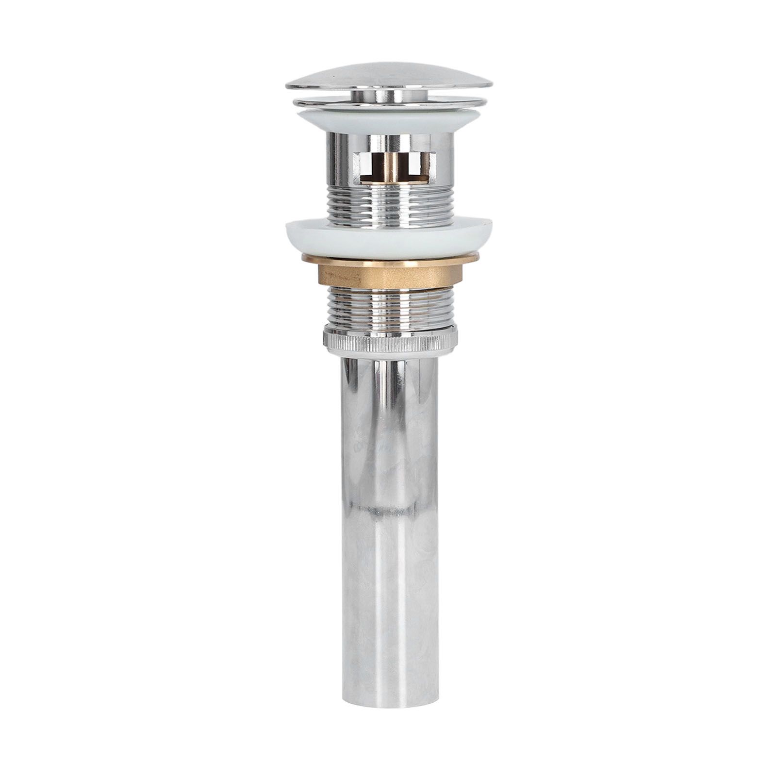 Sink Drain Stopper Copper Stainless Steel Bathroom Wash Basin Sink Drain Part for Home KitchenSilver with Overflow โ image 2