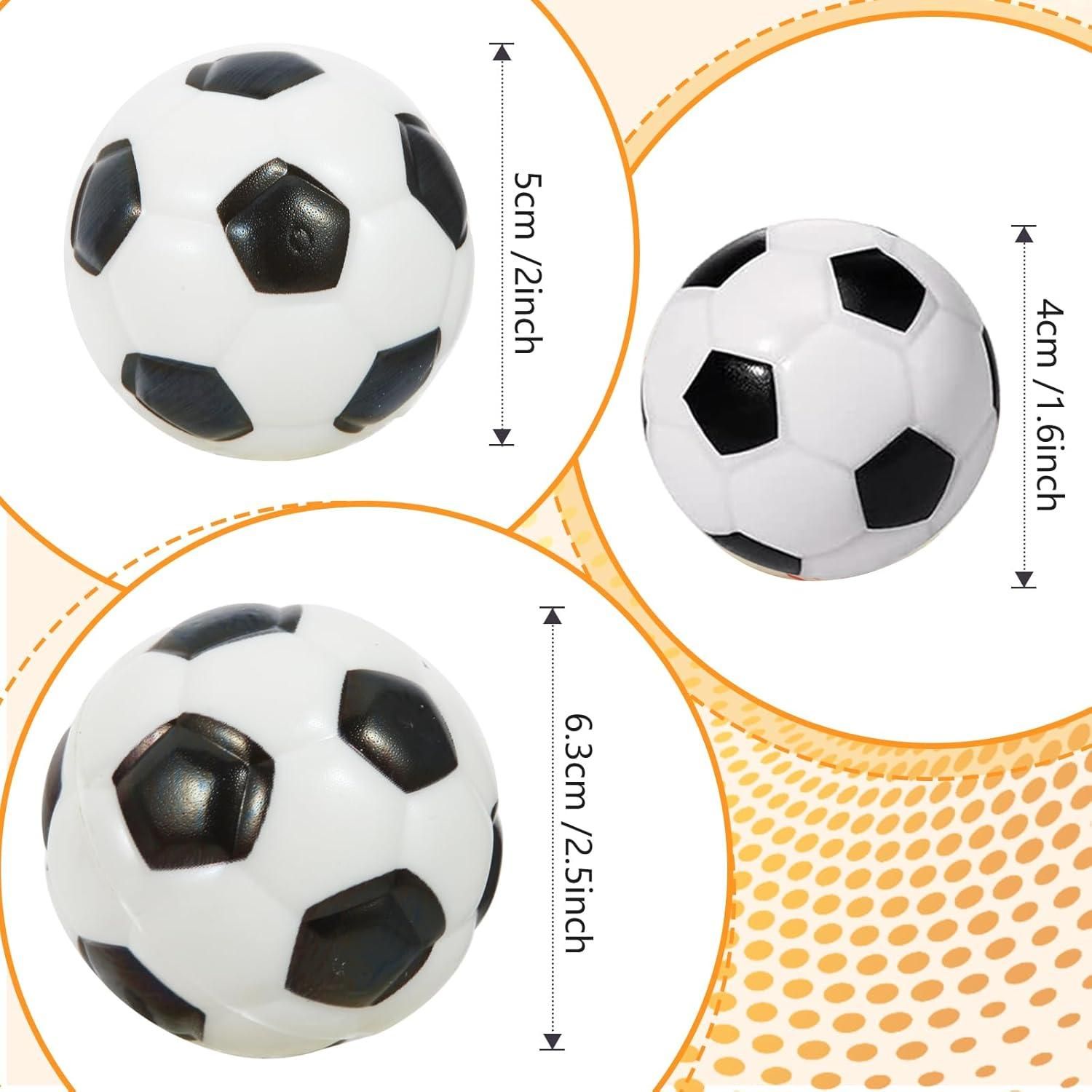 12 Pack 2.5-inch Stress Soccer Balls Small Soft Foam Sports Balls (6.3 cm, Black and White) — image 3