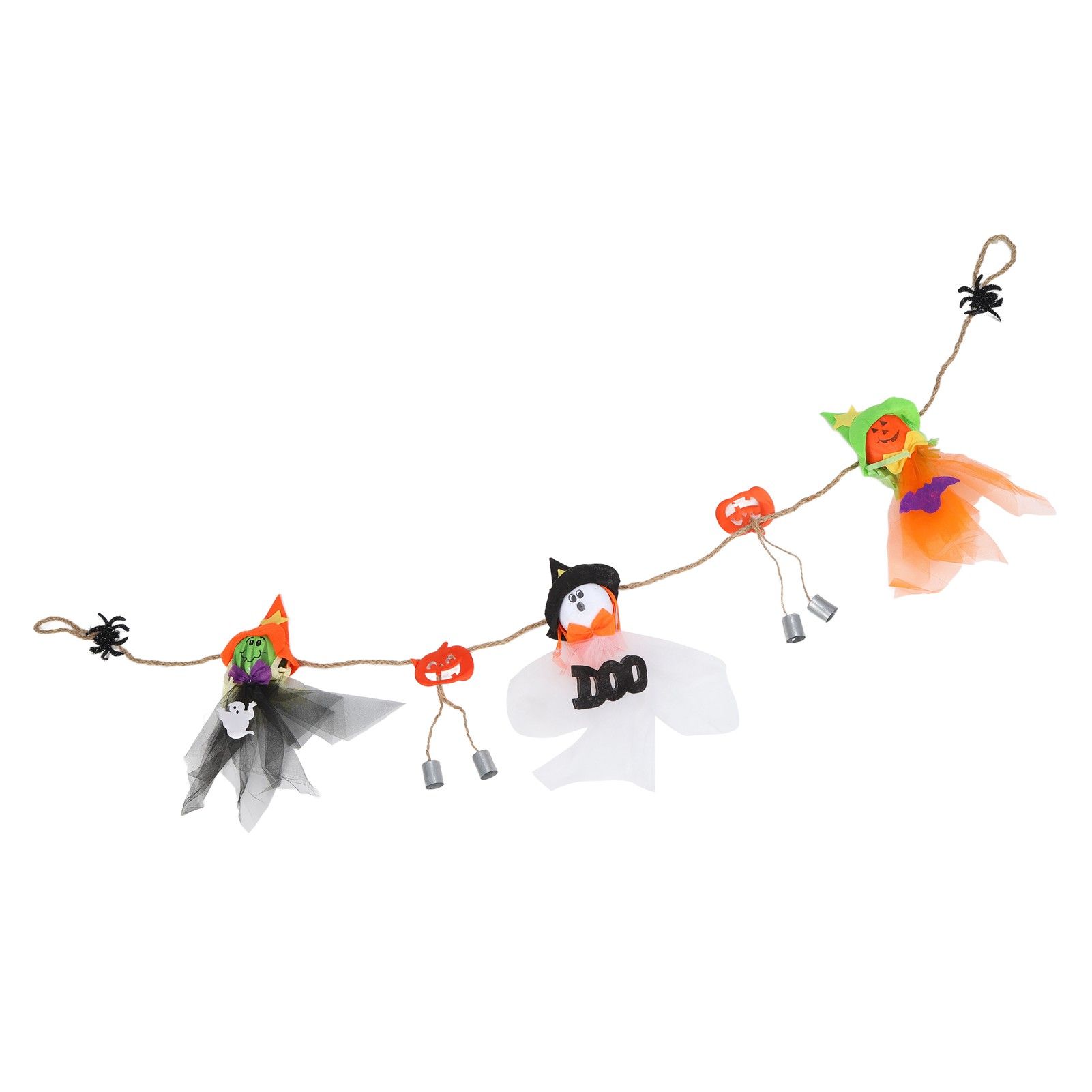 Pumpkin Witch Design Hanging Doll Halloween Pendant Ornament for Costume Party Bar DecorWith Jingle Bell — image 4