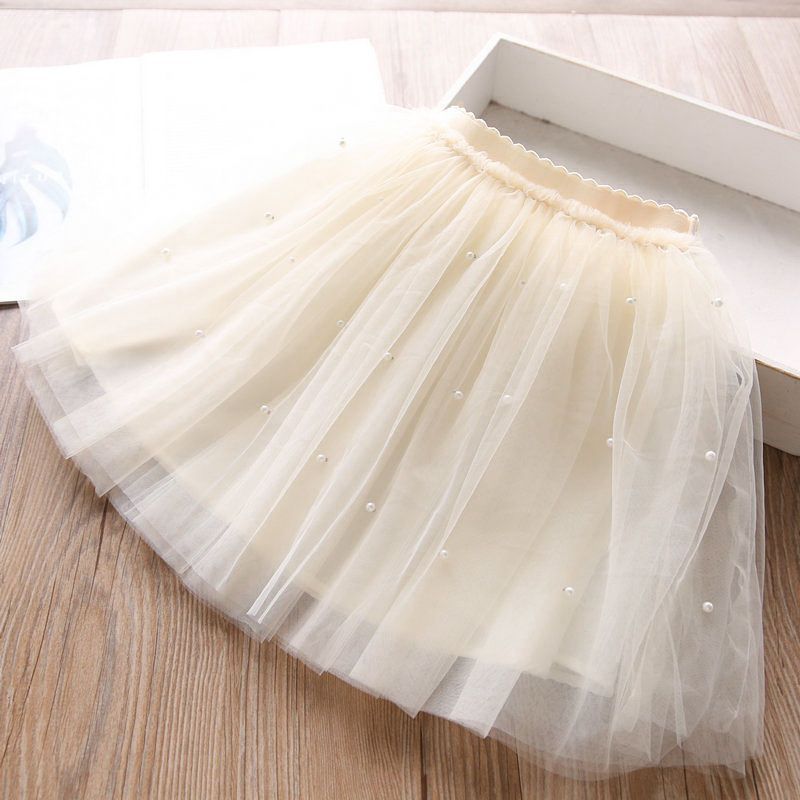 Girls Cotton Cake Skirt Princess Grey White 100 — image 5