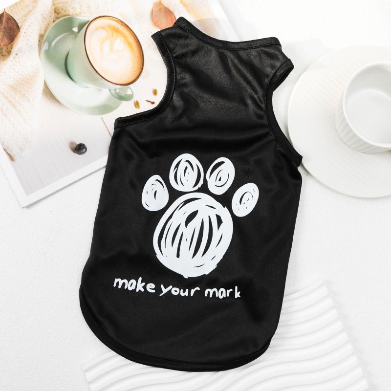 Pet Vest Harry Kennel Polyester Breathable Flat cloth vest-footprints XL