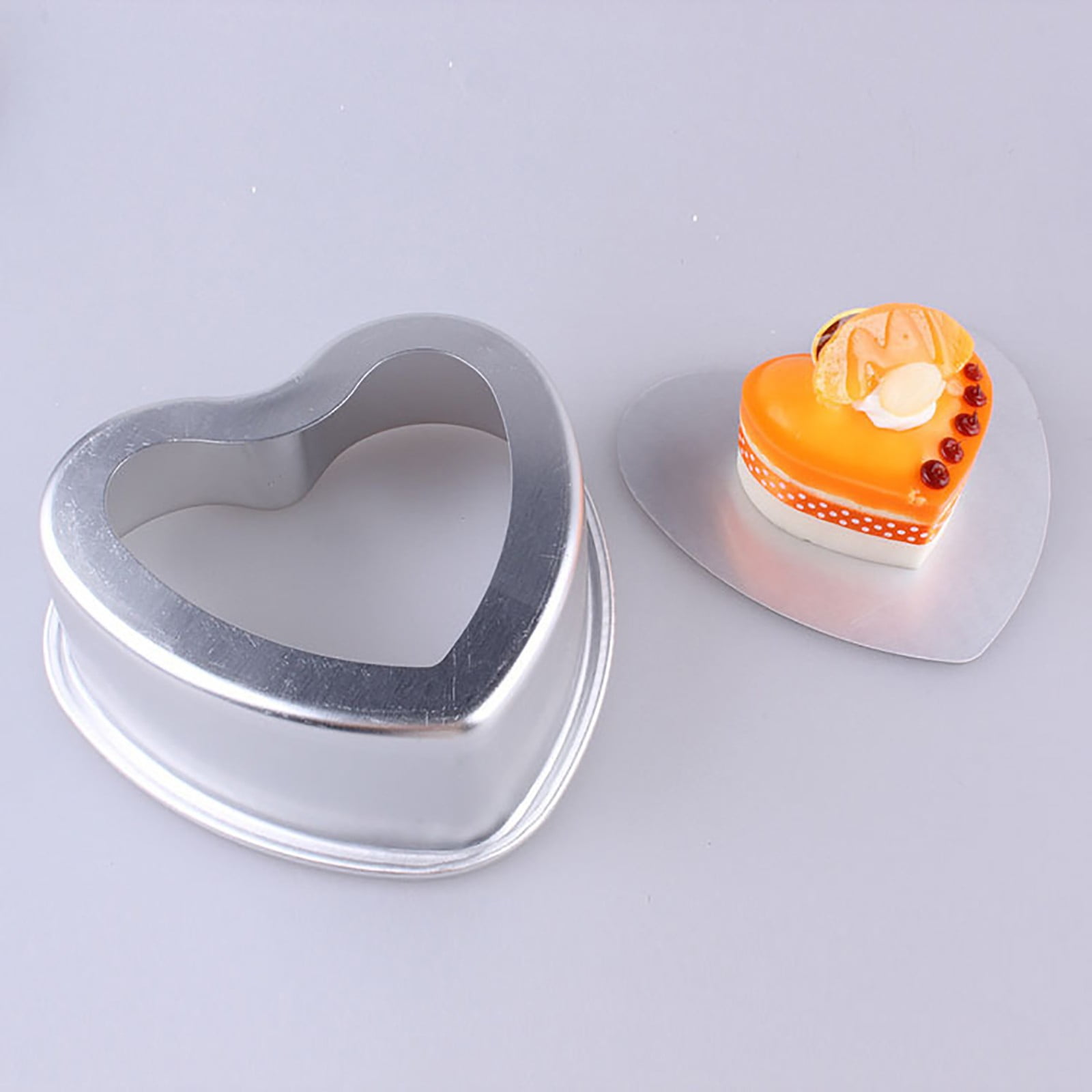 Heart Shaped Aluminium Cake Tin with Loose Base, 20 cm Chiffon and Sponge Cake Pan for Baking, Birthdays and Celebrations — image 5