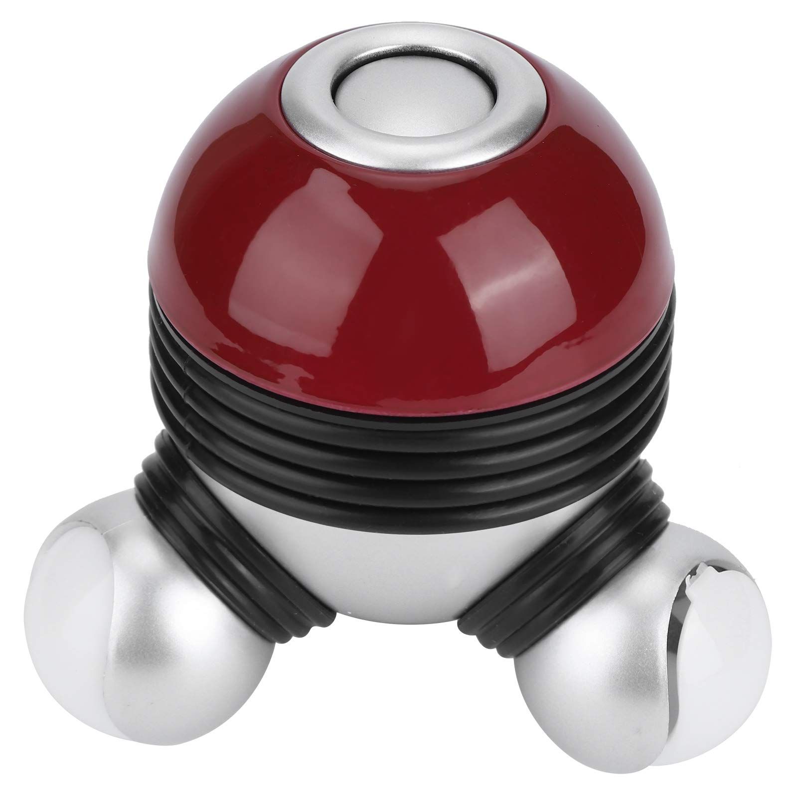 Mini Portable Hand Held Body Vibrating Massager Electric Full Body Massager with LED Light Battery Operated Vibration Massage(Red)