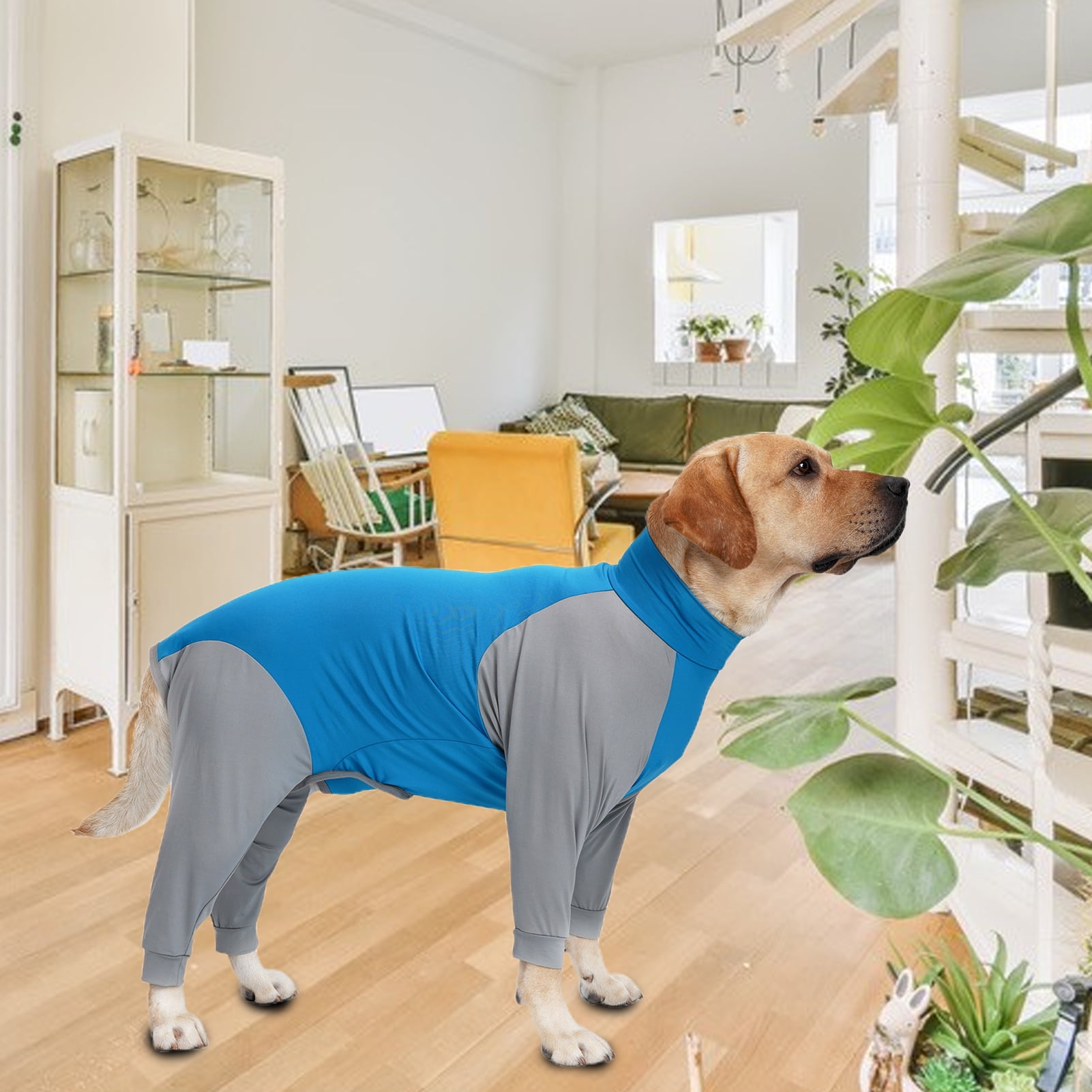 Dog Onesie Surgery Recovery Suit for Large Medium Bodysuit Dogs Pajamas PJS Full Body for Shedding, Prevent Licking, Wound Protection M Pink — image 5