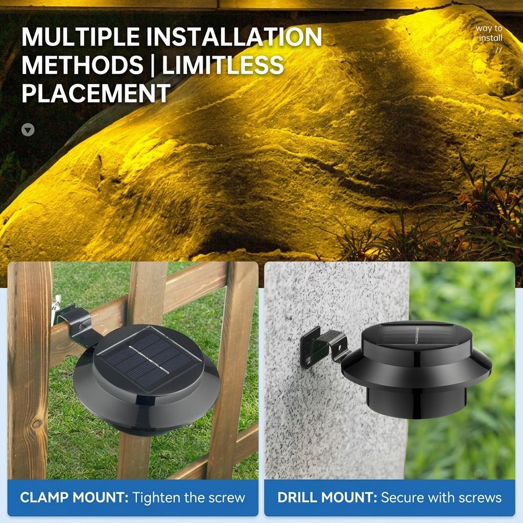 Solar Powered Smart Wall Light with Auto Dusk-to-Dawn Sensor, IP65 Waterproof Fence & Garden Accent Lighting, Available in 3000K Warm White or 6000K Cool — image 6