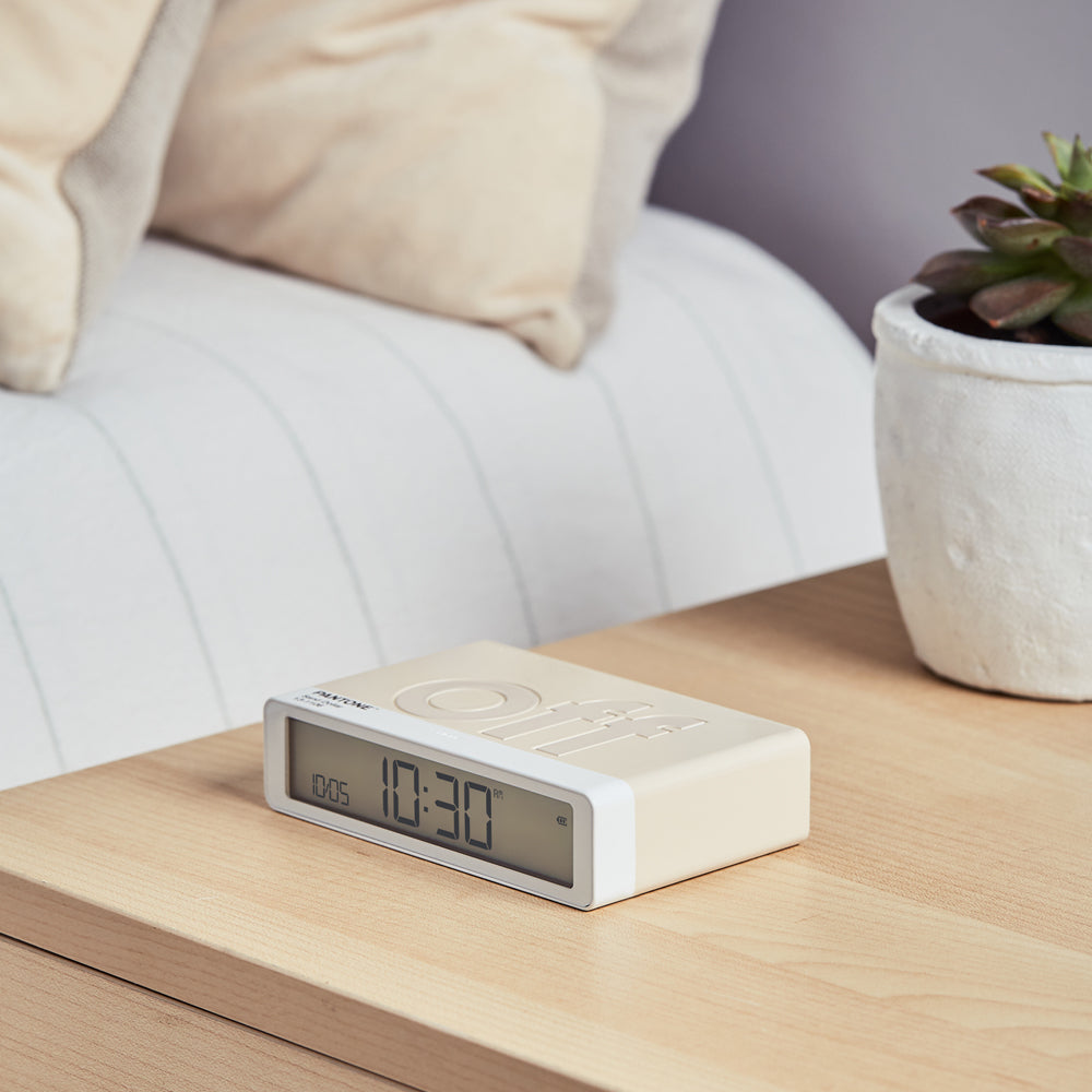 Lexon Flip Classic Reversible Alarm Clock PANTONE - Sand — image 2