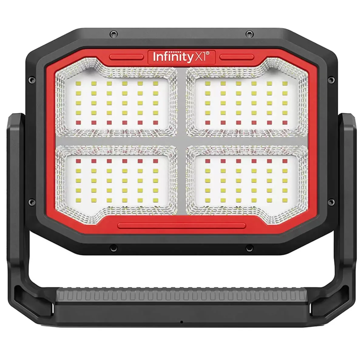 Black Dual Powered Solar Work Light 3000 Lumen with Adjustable Kelvin Settings