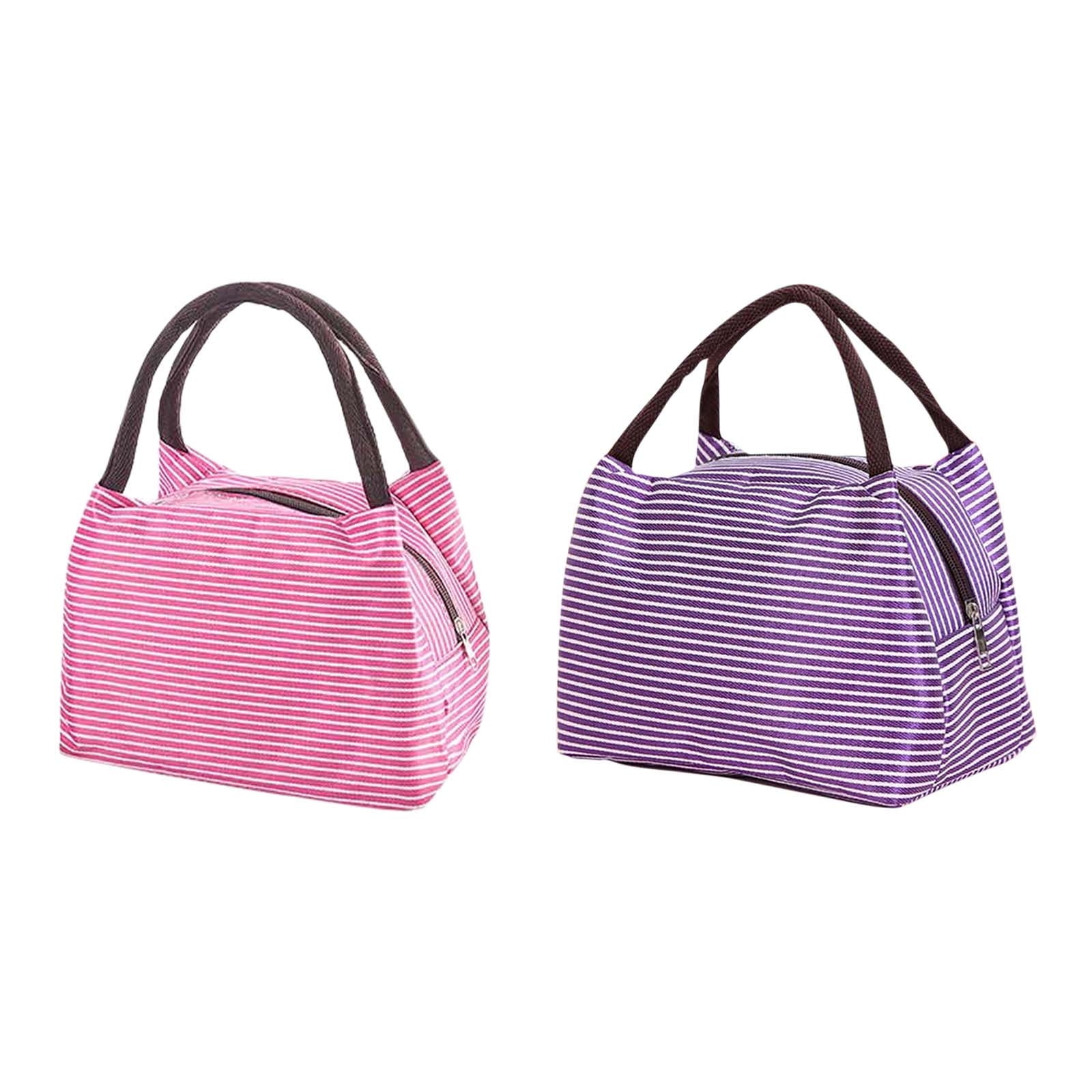 Lunch Box Lunch Bag For Women Insulated Lunch Bag Reusable Tote Cooler Bag Lunchbox Suitable for Work, Travel, Outdoor Pink โ image 3