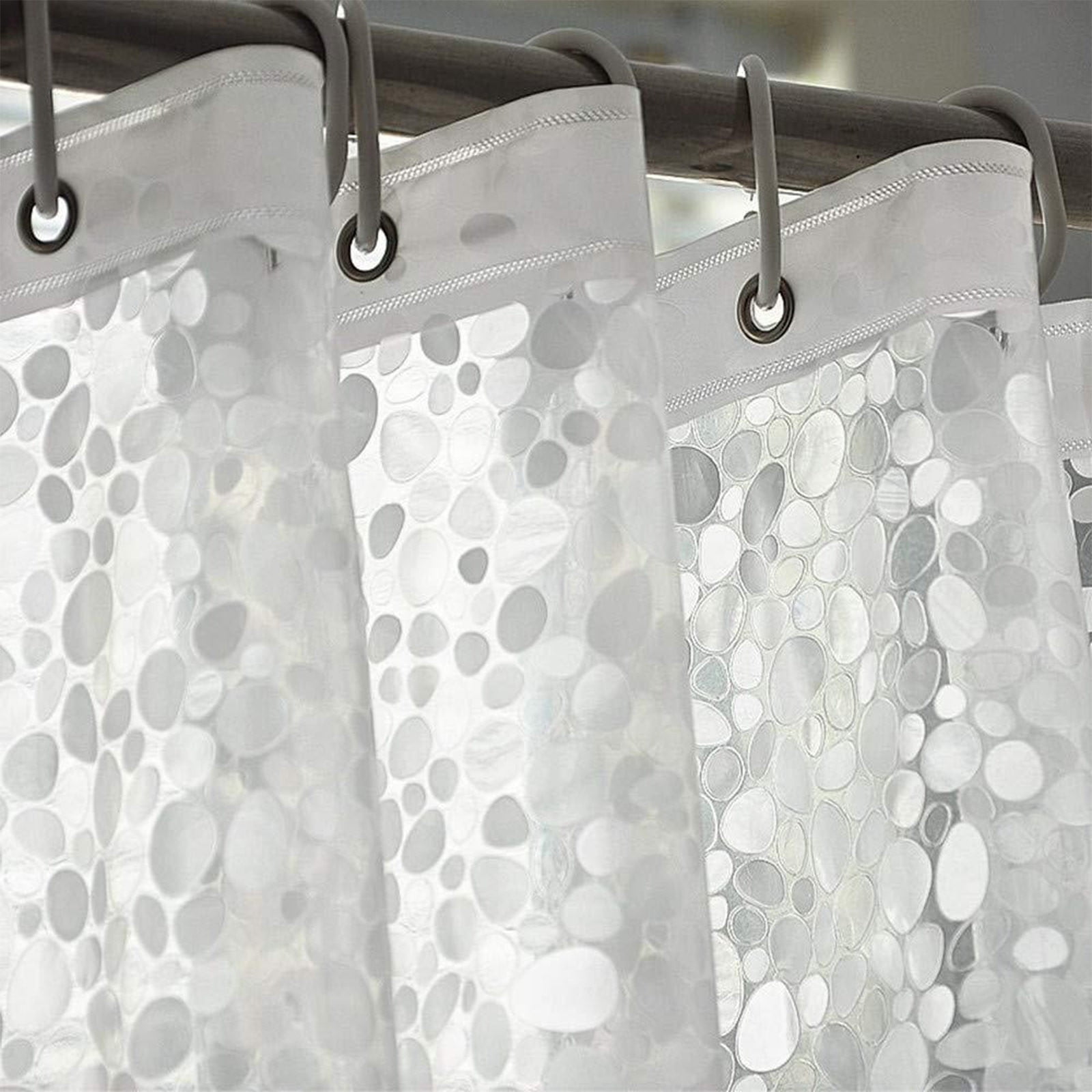 Shower Curtain, 31.5×71 Inch Shower Curtain Liner, Waterproof Plastic Shower Liner, Cute Lightweight Shower Curtain for Bathroom 71×71 in White — image 5