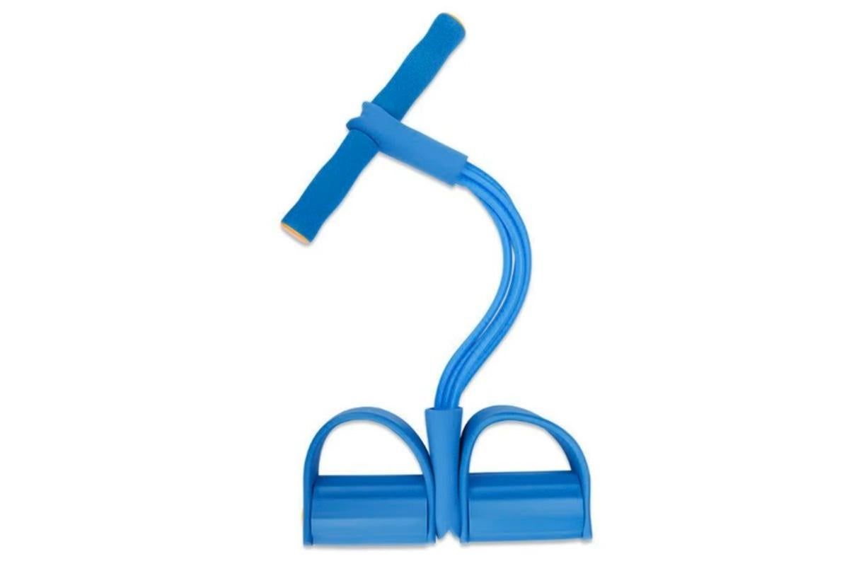 6 Tube Resistance Band Ankle Puller Foot Pedal Fitness Exercise Rope - Blue โ image 2