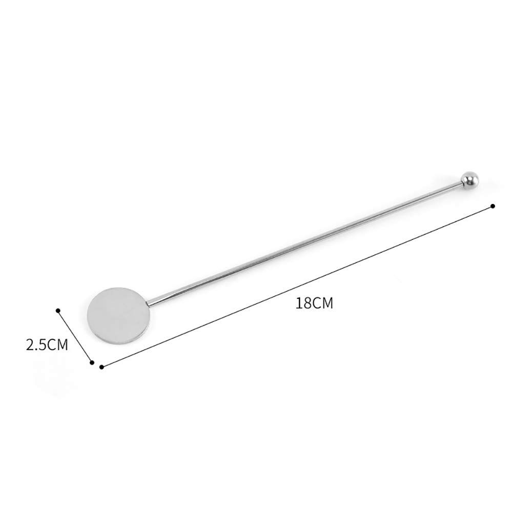 4 Pcs Stainless Steel Coffee Stirrers Stir Sticks Beverages Swizzle Stick Cocktail Drink Swizzle with Small Rectangular Paddles โ image 4