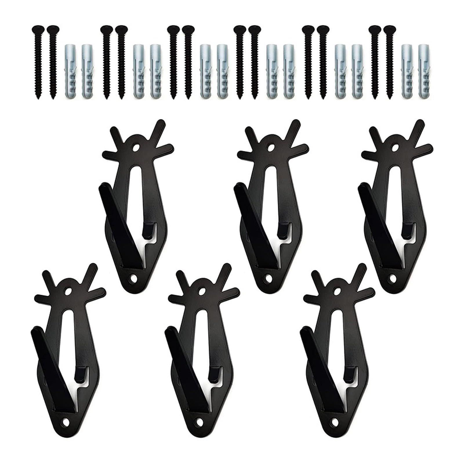 6pcs Deer head bone wall hook, used for hanging deer heads, antelopes, and other smaller animals, with a wall hook and easy installation kit for indoor and