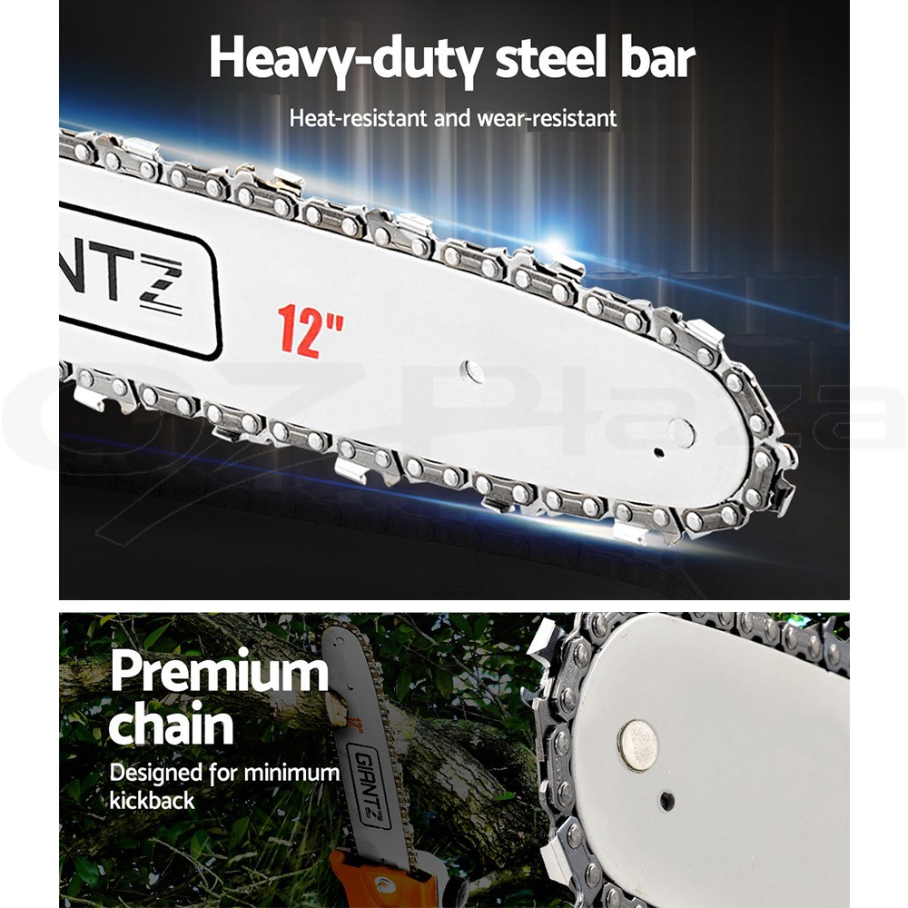Giantz Pole 4 Stroke Chainsaw Petrol Tree Pruner Long Reach Saw 12 Inch Bar โ image 4