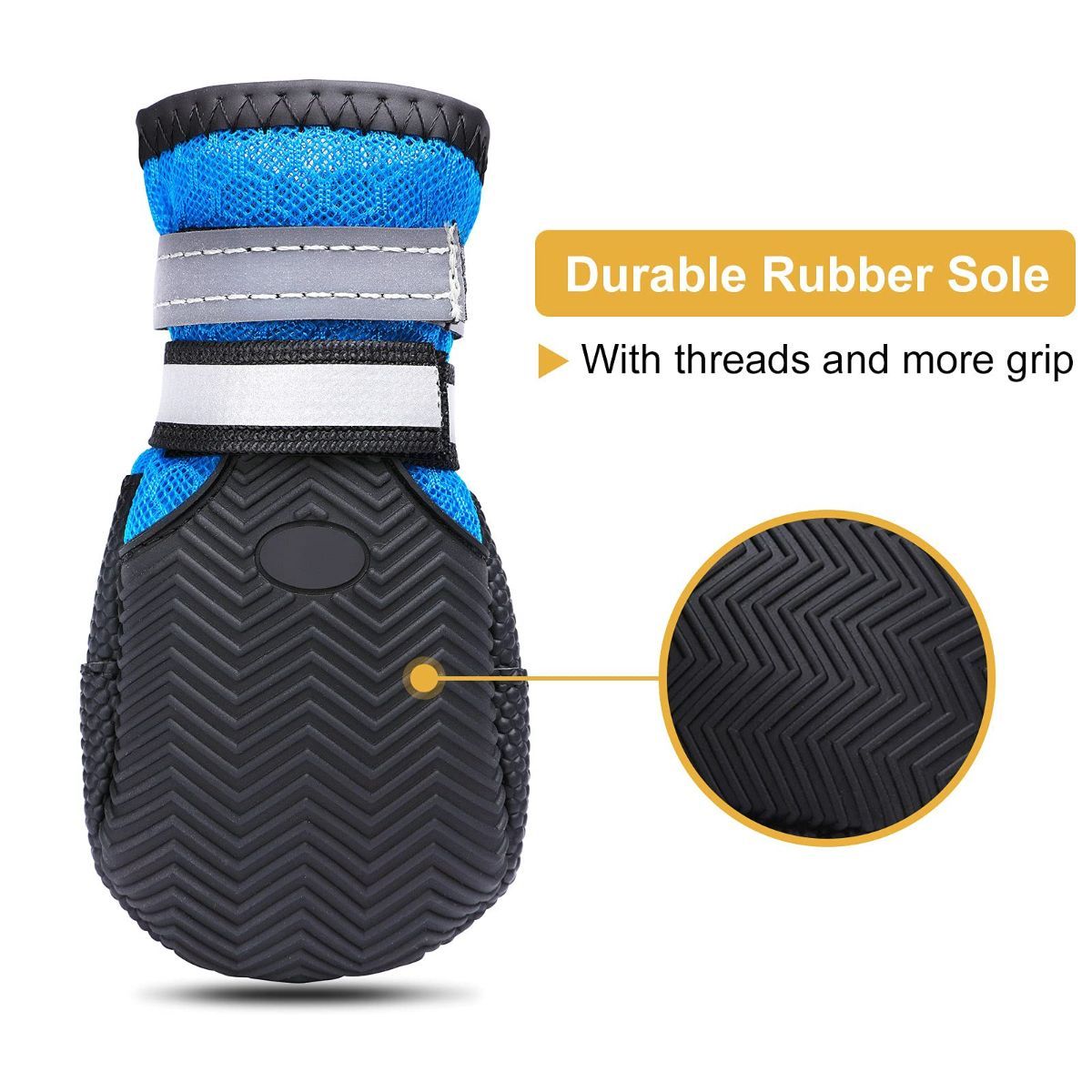 Breathable Dog Boots for Medium Large Dogs, Non-Slip Dog Shoes for Summer Hot Pavement, Lightweight Paw Protector Dog Booties for Outdoor & Indoor — image 4