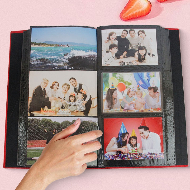 Photo album with luxurious cover Assorted colours Large 300 PCs 6 Inch - Beige โ image 3
