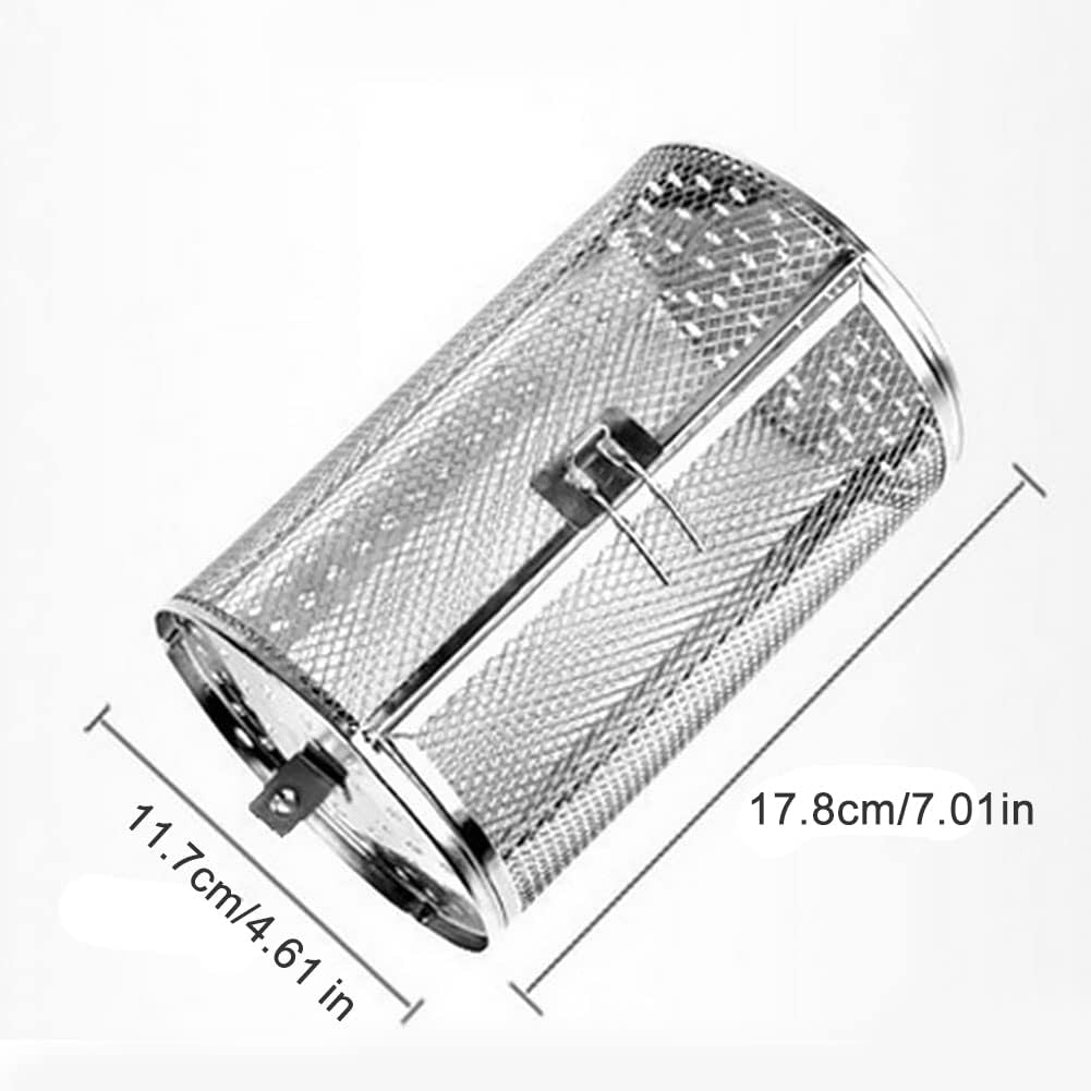 Rotisserie Basket for Oven & Grill - 360-Degree Rotating Stainless Steel with Door Opening Design, Perfect for Smoking Meat, Roasting Nuts, and BBQ Accessories — image 2