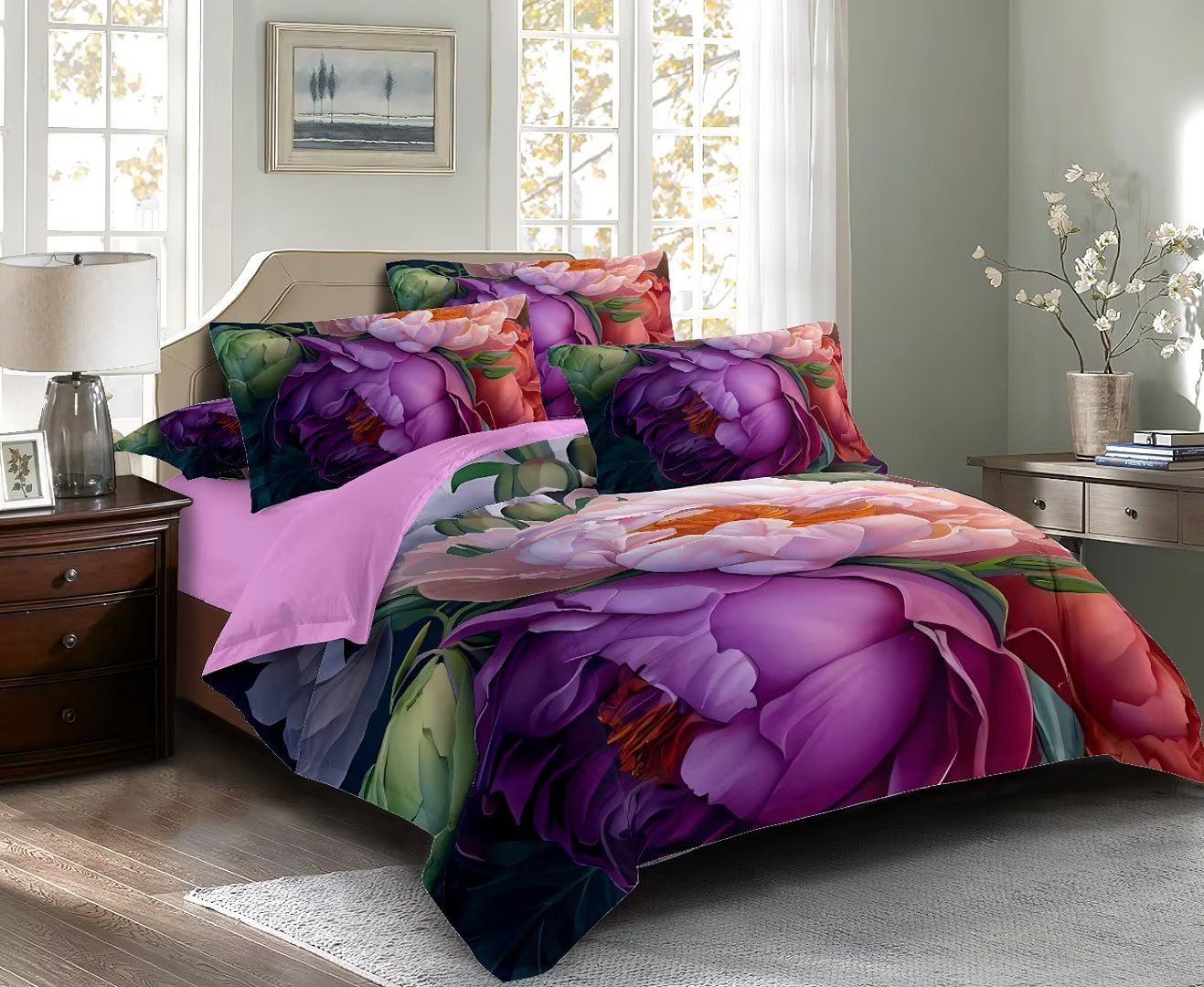 Kaie Floral Quilt Cover Set - Queen Size — image 2