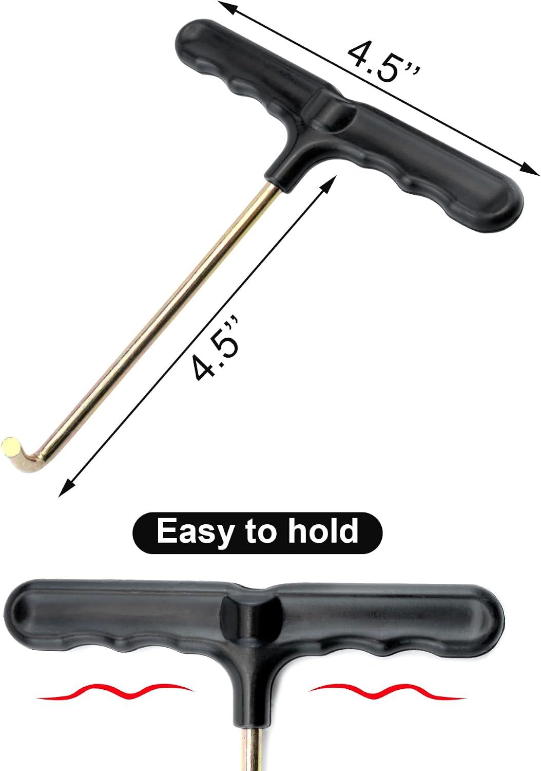 2 PCS Trampoline Spring Pull Tool, T-Hook Spring Puller with Plastic Handle for Trampoline Spring Installation