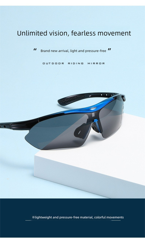 3 PCS Outdoor Cycling Sunglasses Set Black Frame Sports Glasses Silver Gold and Light Colorful Mirror Lenses UV Protection Unisex Running Fishing — image 4