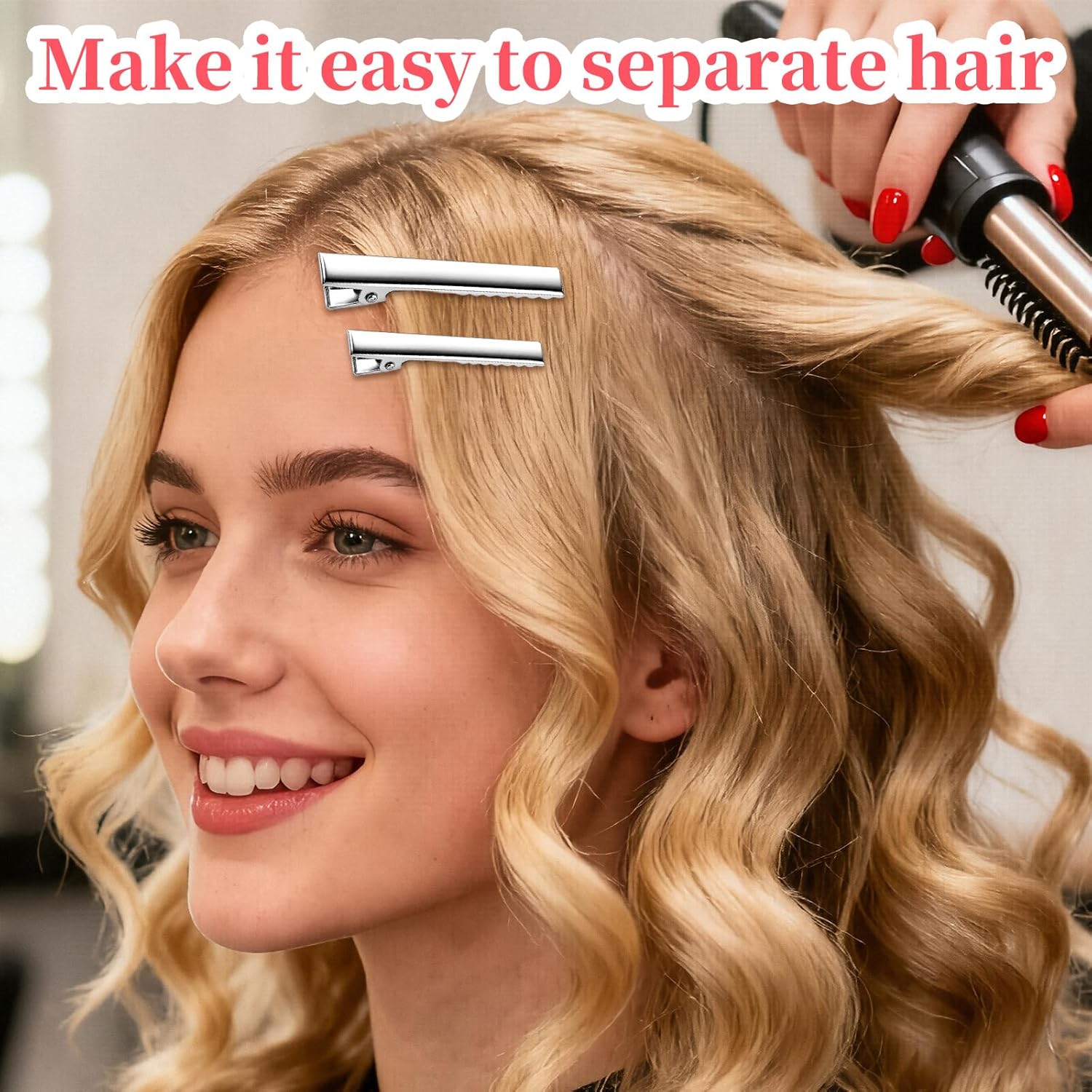 30-Pack Alligator Hair Clips - 3 Sizes (3" 2.2" 1.8") Large Metal Silver Hair Clips for Bow Making, Crafts, Salon Styling - Strong Hold Single Prong Hair Grip