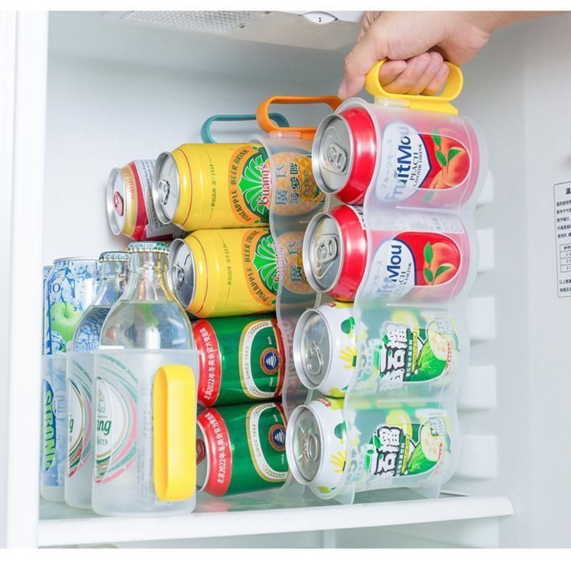 Beer Soda Can Storage Holder Kitchen Fridge Space Saver Rack Organizer 1-3PCS - Orange โ image 5